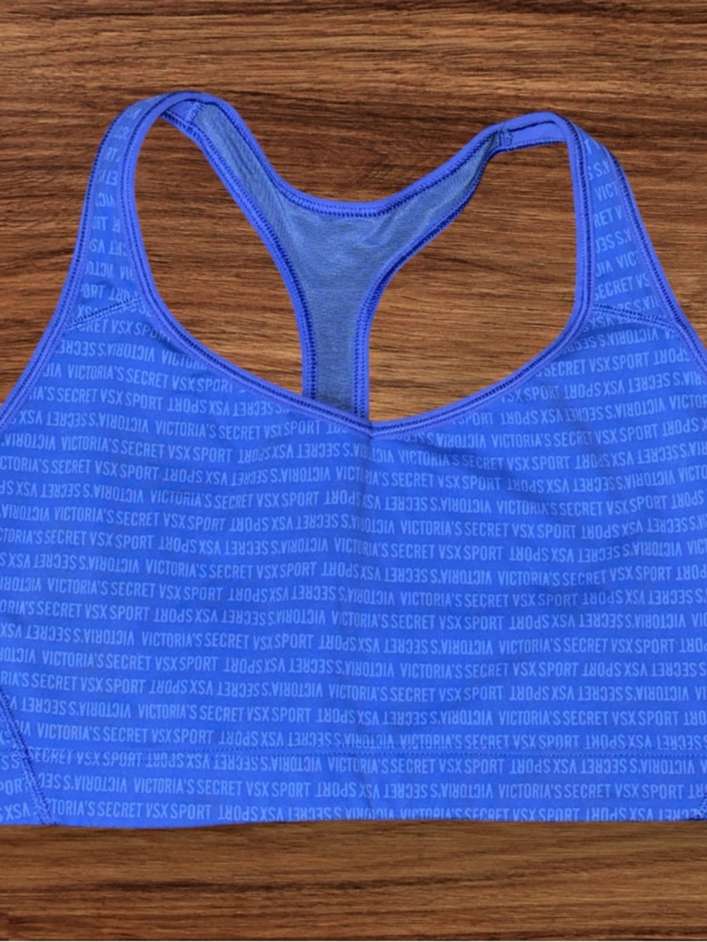Victoria's Secret VSX Sport “They Player” Periwinkle Blue Racerback Sports Bra